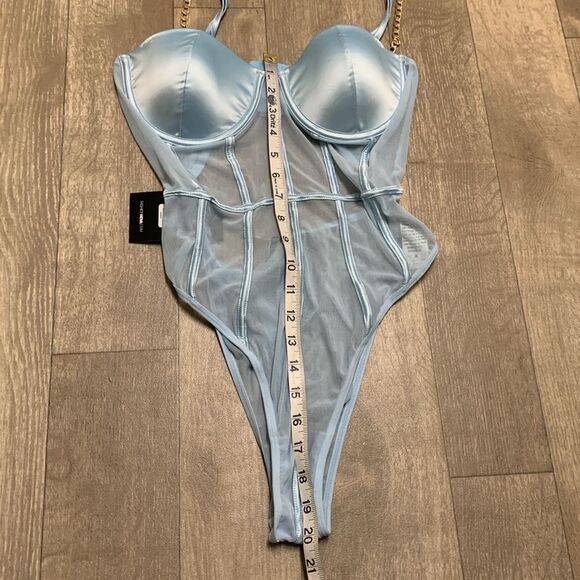 NWT Fashion Nova Chain To You Sheer See Through Mesh Bodysuit - Picture 6 of 8
